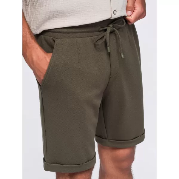  Pantaloni scurți pentru bărbați OMBRE OM-SRCS-0206 VERDE MĂSLINIU 