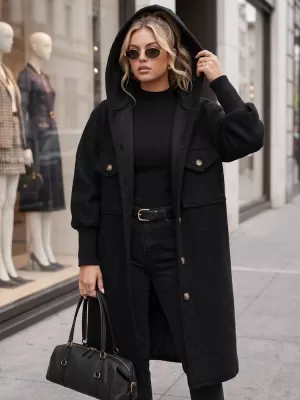 Palton de damă DSTREET NY0798 NEGRU