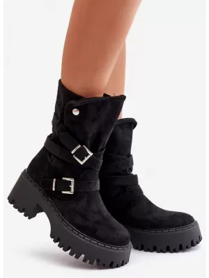 Botine de dama BOTO QH7825/DA185 NEGRU