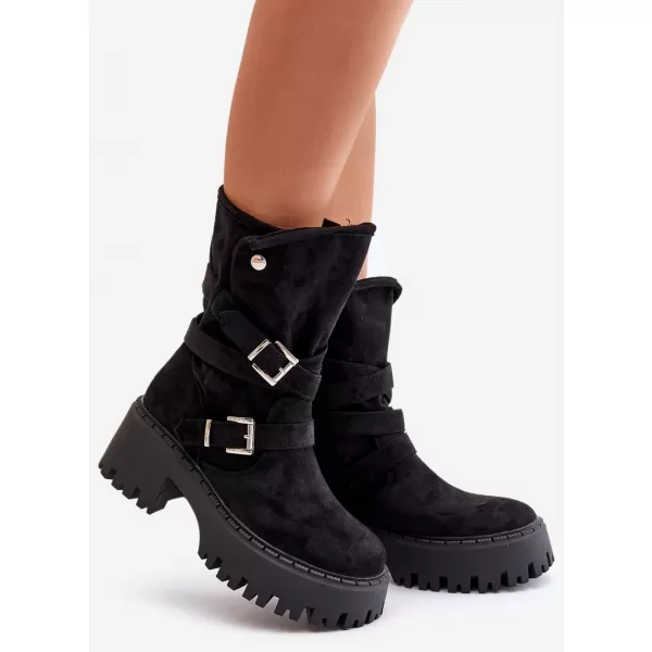  Botine de dama BOTO QH7825/DA185 NEGRU 