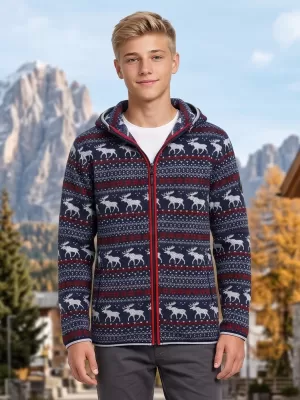Pulover cald pentru copii ALPINE PRO NORESO VARIANTA OCEANULUI LUMINAT DE LUNA PB