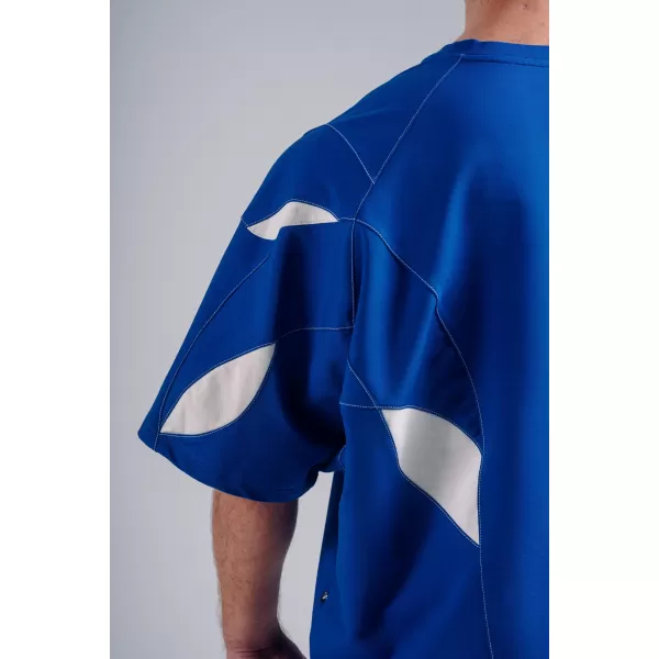  Tricou supradimensionat cu capac pompă NEBBIA PRIMAL 871 ALBASTRU 