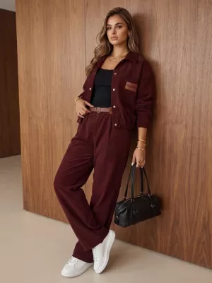 Set pentru femei DSTREET AY1220 BURGUNDIA