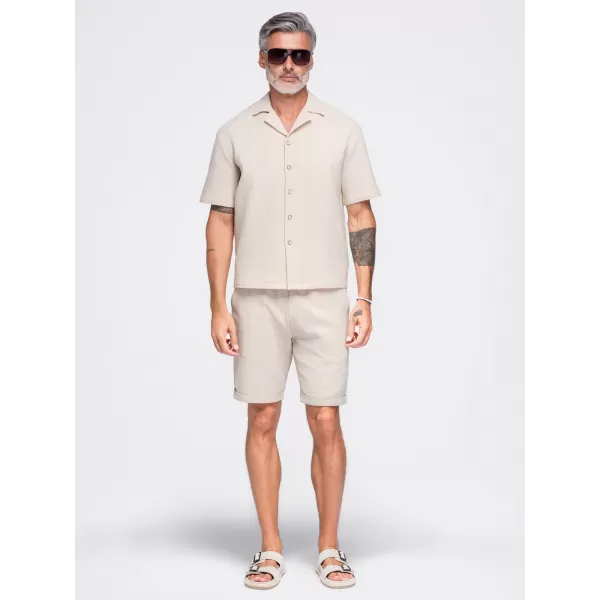  Pantaloni scurți pentru bărbați OMBRE OM-SRCS-0207 CREMĂ 