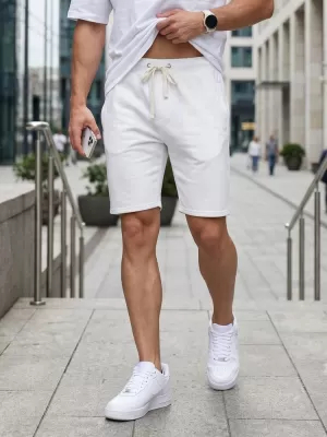 Pantaloni scurți pentru bărbați DSTREET SX2630 ALB