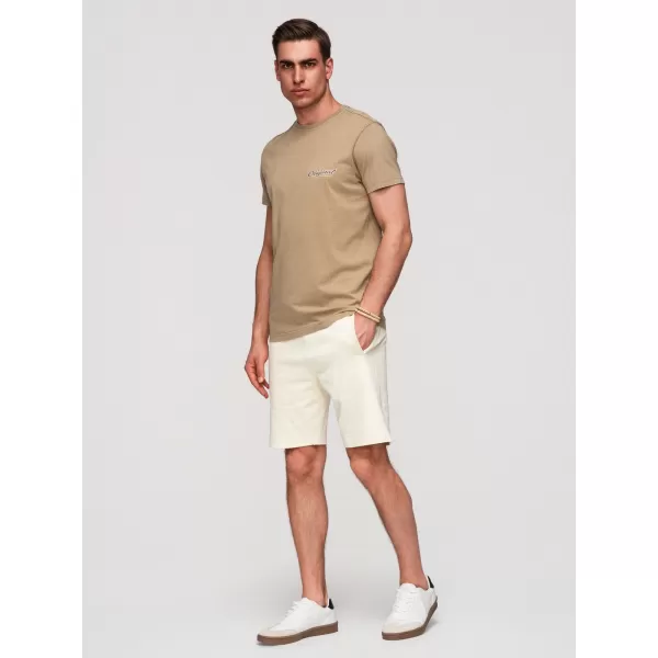  Pantaloni scurți pentru bărbați OMBRE OM-SRBS-0205 CREMĂ 