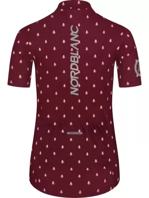 Tricou de ciclism pentru femei NORDBLANC TREES NBSLF8085 ROŞU