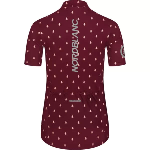  Tricou de ciclism pentru femei NORDBLANC TREES NBSLF8085 ROŞU 
