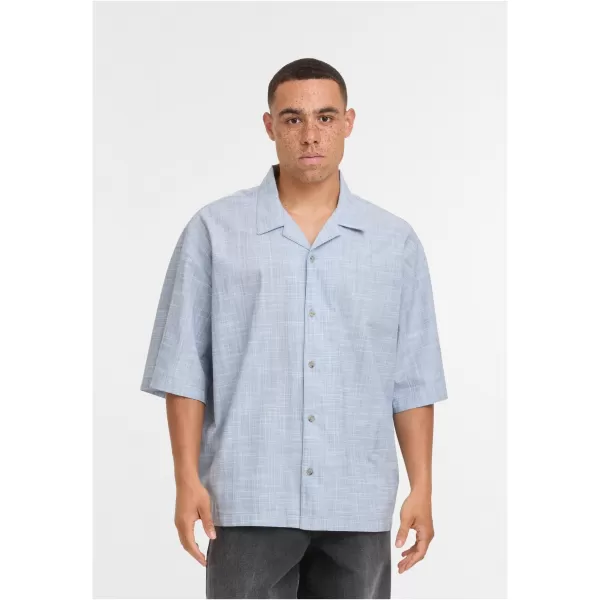  Cămașă pentru bărbați URBAN CLASSICS TB7562 ALBASTRU DESCHIS/ALB 