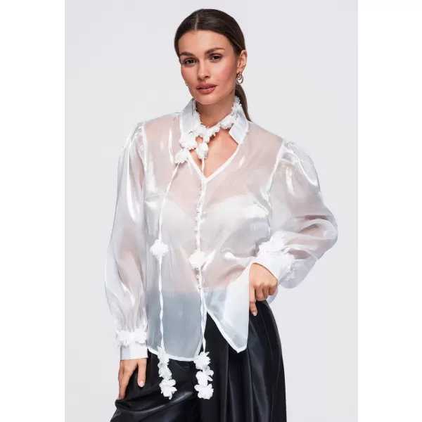  Bluza de dama OMBRE OW-TS-E0086 ALB 