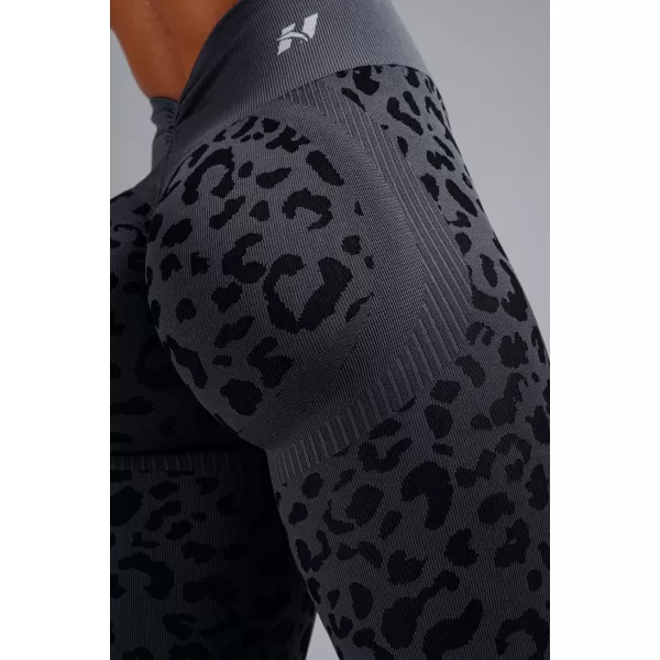  Jambiere compresive push-up cu imprimeu leopard NEBBIA PRIMAL 849 LEOPARD NEGRU 