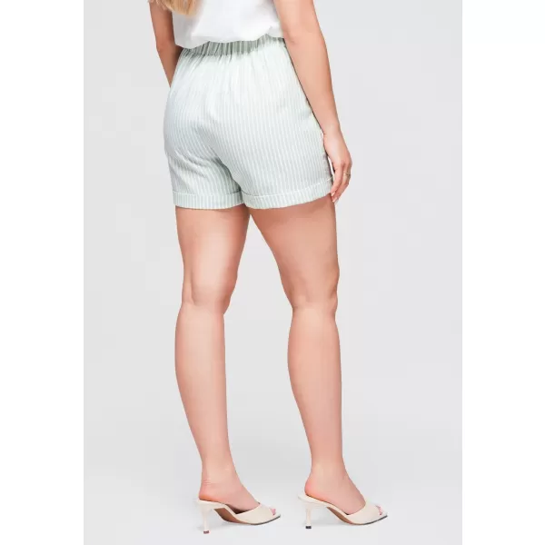  Pantaloni scurți de damă OMBRE OW-ST-E0005 VERDE DESCHIS 