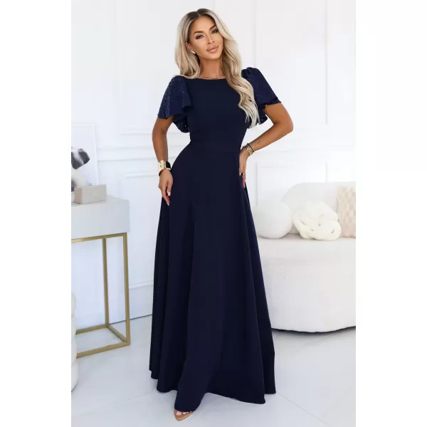  Rochie NUMOCO 694-4 ALBASTRU ÎNCHIS 