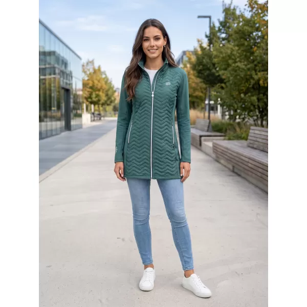  Palton hibrid de damă ALTISPORT IRYSA VERDE ÎNCHIS 