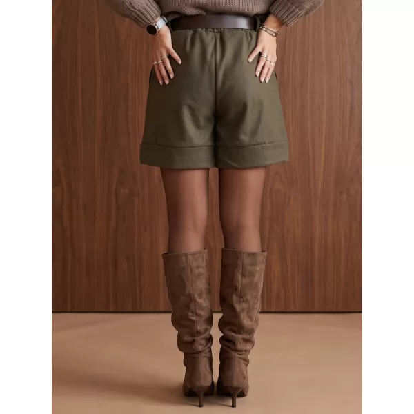  Pantaloni scurți de damă DSTREET SY0627 MĂSLINE 