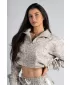 Hanorac cu jumătate de fermoar cu imprimeu leopard NEBBIA PRIMAL 866 LEOPARD CREM