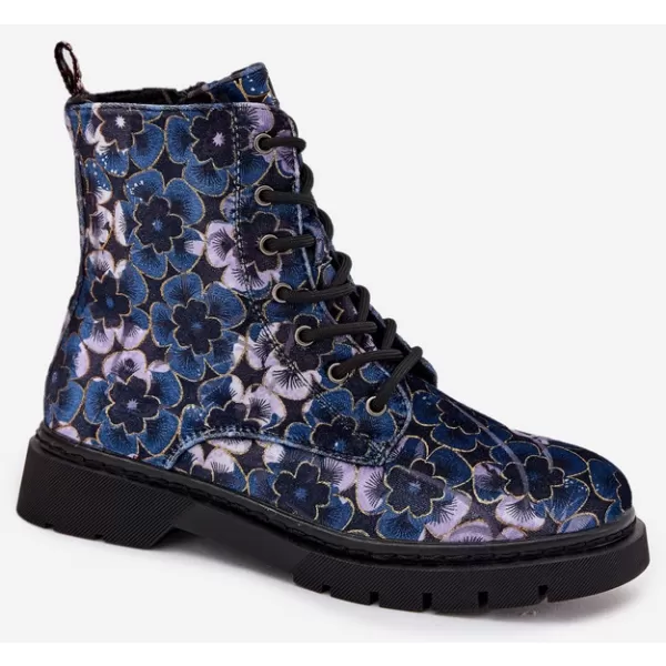  Botine de dama ARTIKER 57C1052 FLORI ALBASTE 