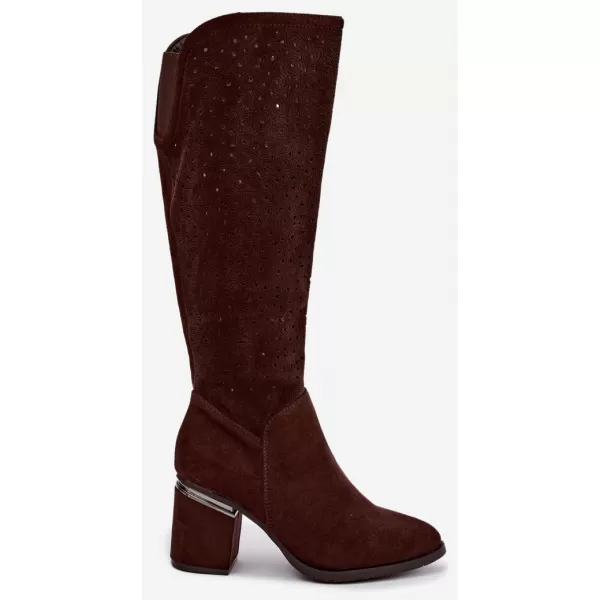  Cizme de dama S.BARSKI HY62-8122 CIOCOLATĂ 