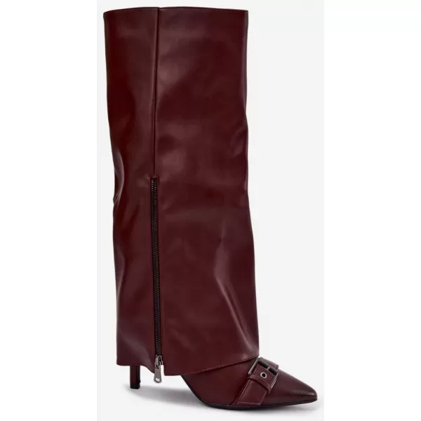  Cizme de dama BOTO 9386 WINE RED ROȘU VIN 