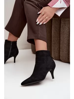 Botine de dama BOTO 2905A-1 NEGRU MAT