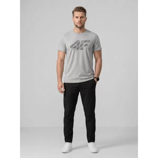  Tricou pentru bărbați 4F WMM00TTSHM3342 MELANGE GRI DESCHIS RECE 