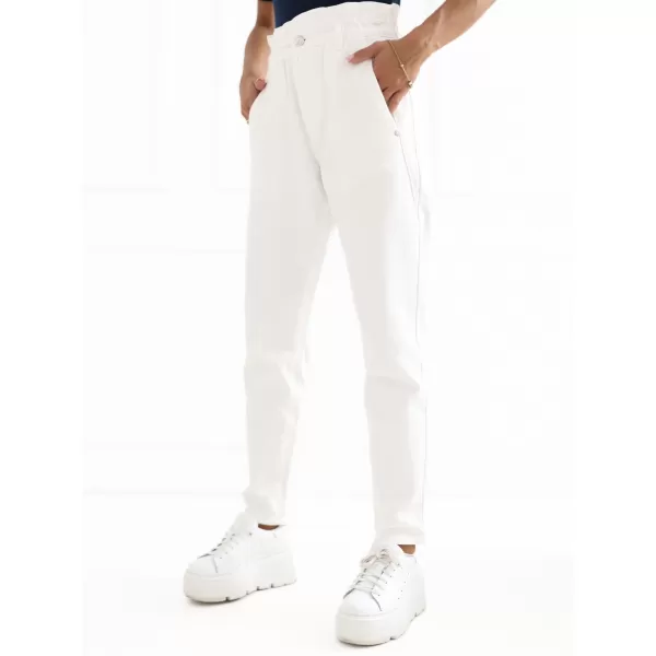  Pantaloni de dama SUBLEVEL D70059Z62399A1 ALB 