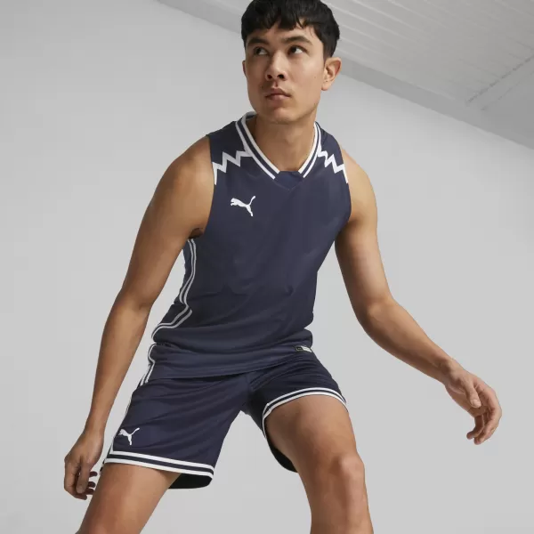  Tricou pentru bărbați PUMA HOOPS TEAM GAME JERSEY 676628-03 PUMA NAVY 