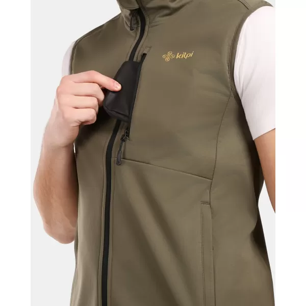  Vestă softshell pentru bărbați KILPI NOIL-M 1M0116KI KAKI 