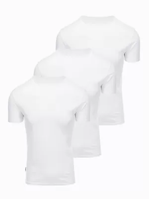 Tricou pentru bărbați OMBRE OM-TSBS-0268 ALB