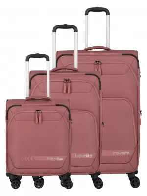 Un set de valize TRAVELITE Kick Off 4w S, M exp, L exp TRANDAFIR