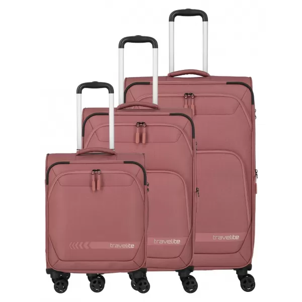  Un set de valize TRAVELITE Kick Off 4w S, M exp, L exp TRANDAFIR 