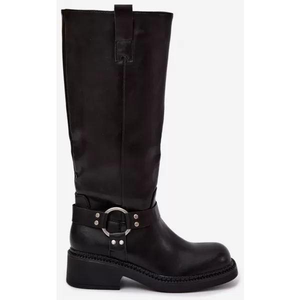  Cizme de dama BOTO LQ-137 NEGRU 