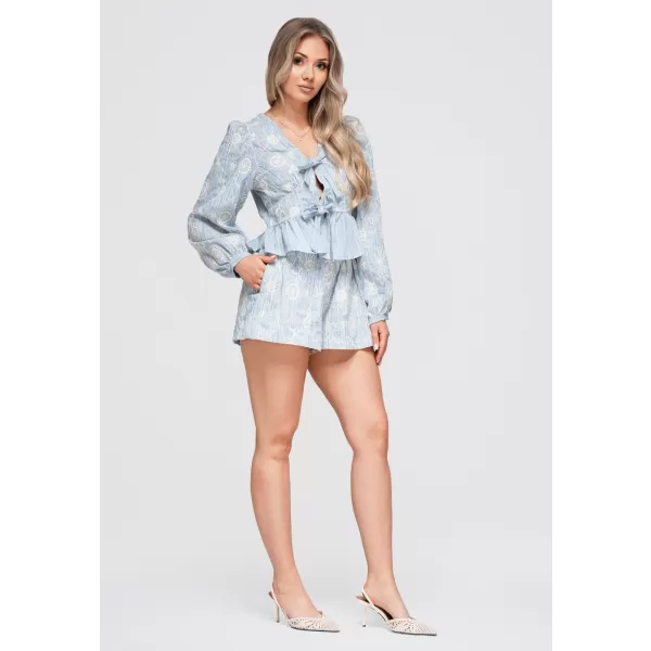  Pantaloni scurți de damă OMBRE OW-ST-E0012 ALBASTRU 
