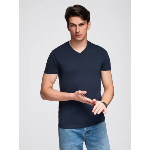  Tricou pentru bărbați OMBRE OM-TSBS-0281 NEGRU/ALB/ALBASTRU 