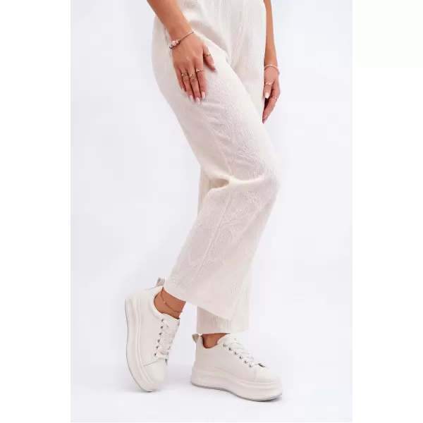  Tenisi de dama din piele GOE SS2N4021 ALB 