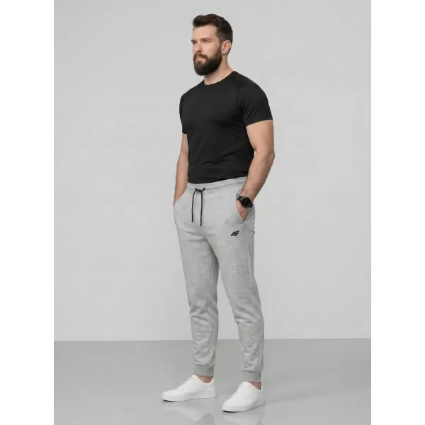  Pantaloni pentru bărbați 4F WMM00TTROM1674 MELANGE GRI DESCHIS RECE 