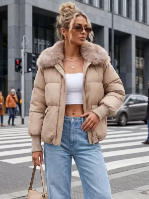 Geaca de dama DSTREET TY5816 CARAMEL