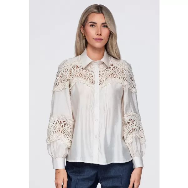  Cămașă de damă OMBRE OW-SH-E0075 BEJ 