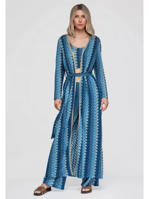 Cardigan de damă OMBRE OW-UW-E0001 ALBASTRU
