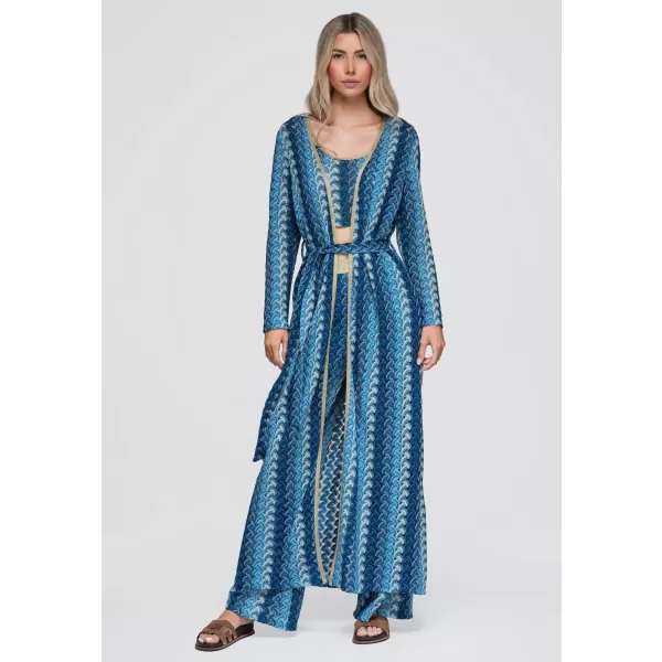  Cardigan de damă OMBRE OW-UW-E0001 ALBASTRU 