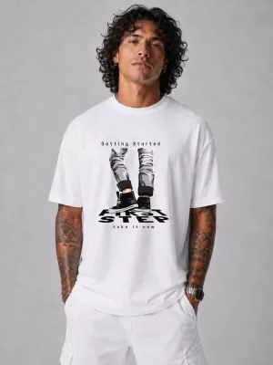 Tricou pentru bărbați DSTREET NX1022R-WH-O ALB