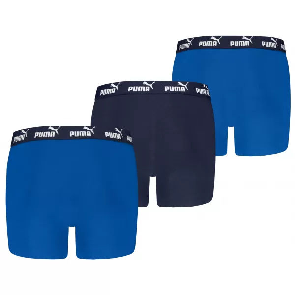  Boxeri pentru copii PUMA ELEMENTS BOYS BASIC BOXERS 3P 93896307 COMBINAȚIE ALBASTRĂ 