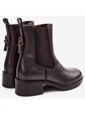 Botine de dama SERGIO LEONE BT-04 MARO ÎNCHIS