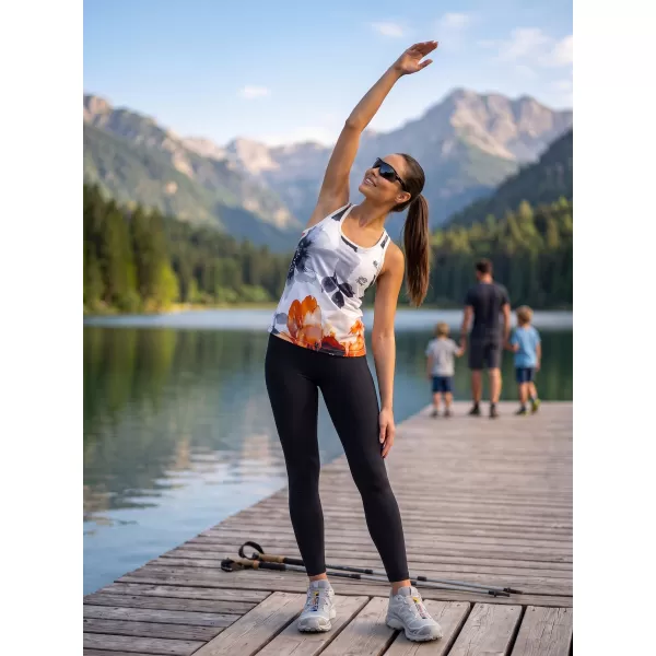  Maieu premium funcțional pentru femei ALTISPORT VOJ/ALW117TIL01 NEGRU-PORTOCALIU 