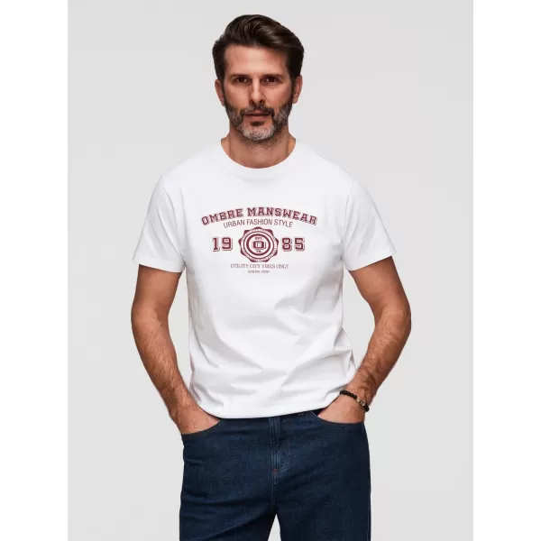  Tricou pentru bărbați OMBRE OM-TSPT-0269 ALB 