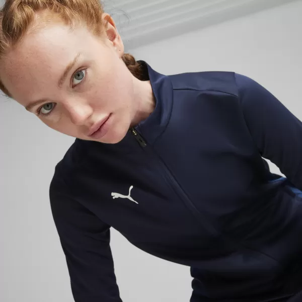  Geaca de dama PUMA TEAMGOAL TRAINING JACKET WMN 658635-06 PUMA BLEUMARIN/ALB/ALBASTRU PERSAN 