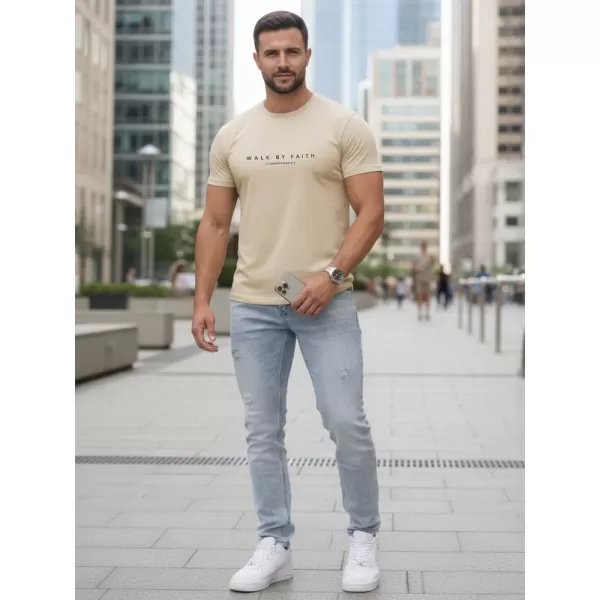  Tricou pentru bărbați DSTREET NX5123R-BT BEJ 