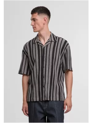 Cămașă pentru bărbați URBAN CLASSICS TB8216-00826 NEGRU/ALB