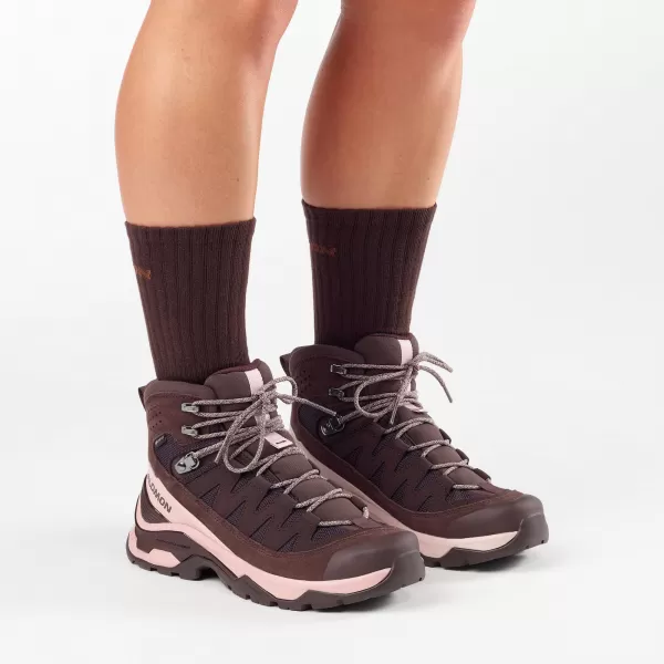  Pantofi de dama SALOMON QUEST ECHO GORE TEX L47968500 CAFEA NEAGRĂ/GRI UMBRĂ/NEGRU 