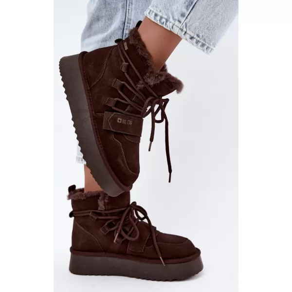  Oameni de zăpadă pentru femei BIG STAR SHOES UU274316 UMBRE MARO/BEJ 